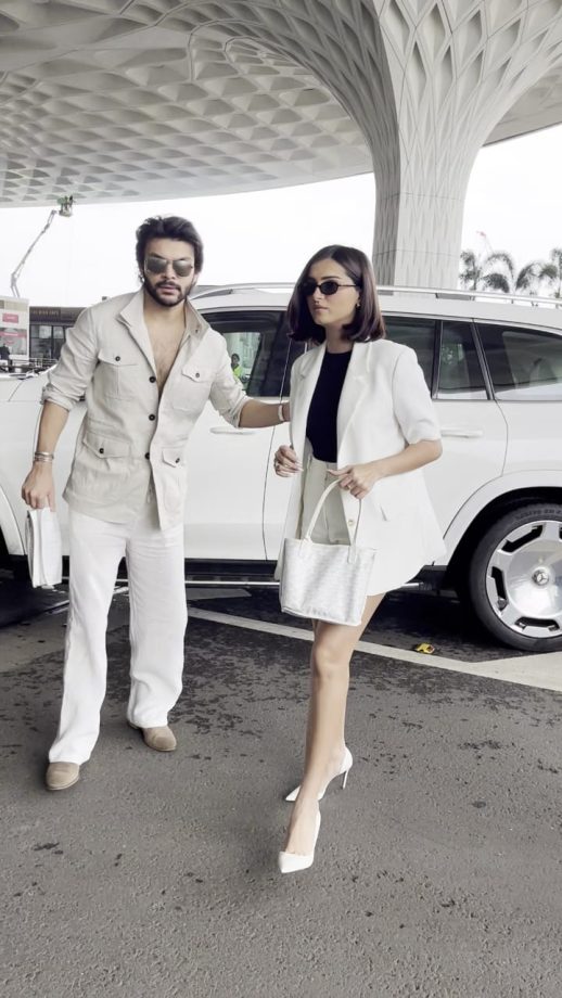 Twinning In Style! Tara Sutaria & Veer Pahariya's Cozy Airport Sighting Sparks Dating Rumors 958835