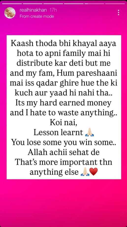 Yeh Rishta Kya Kehlata Hai Fame Hina Khan Is Heartbroken, Pens An Important Message 954884
