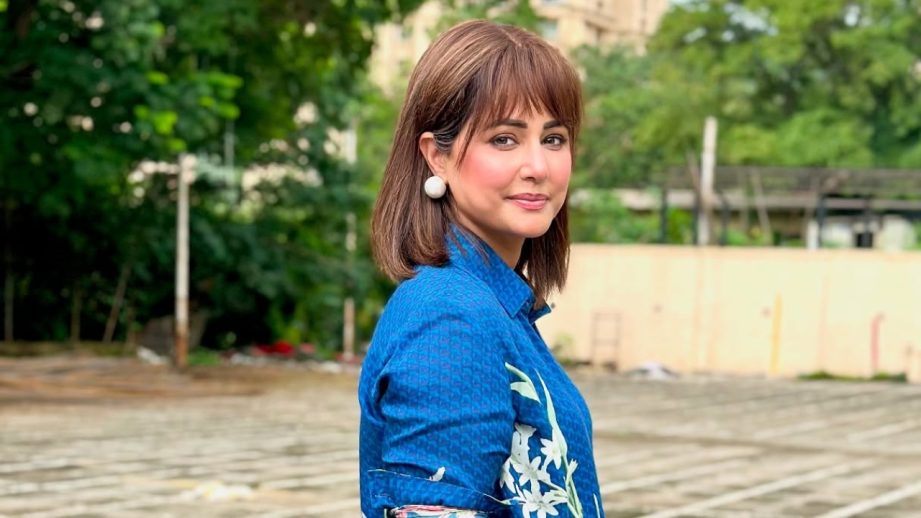 YRKKH Fame Hina Khan Nails Monsoon Fashion In Breezy Blue Co-ord Set 958578