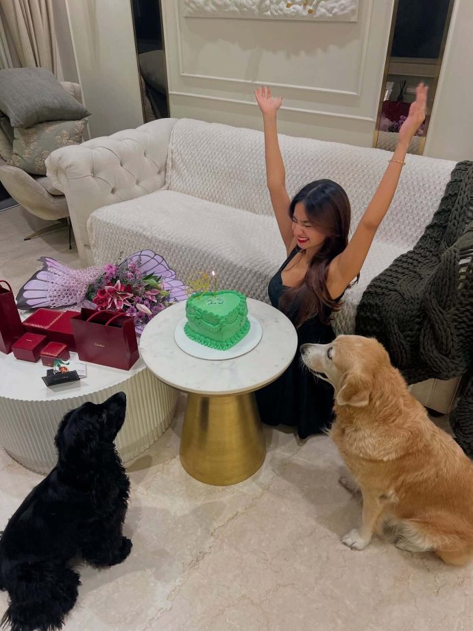 Anushka Sen Rings In 23rd Birthday Like A Princess In A Black Dress - Sneak Peek Into Cozy Birthday Bash 961017