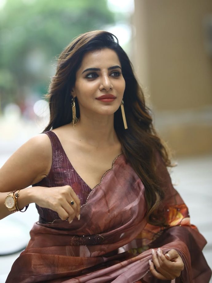 Ashu Reddy's Stunning Saree Look 961892