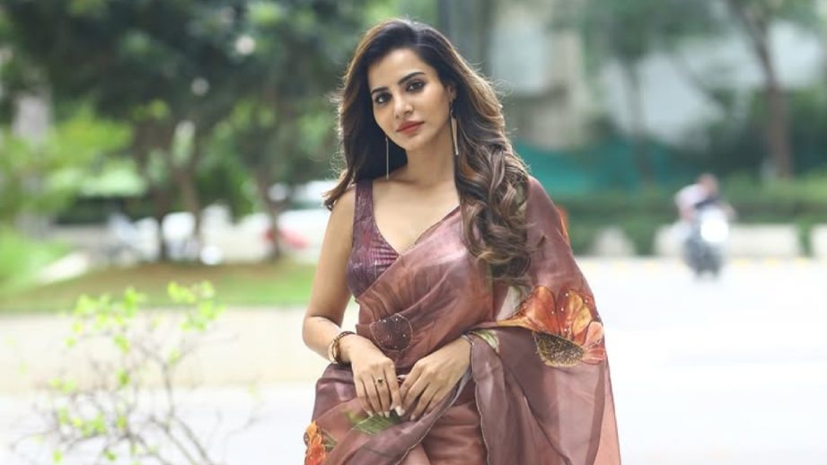 Ashu Reddy's Stunning Saree Look 961890