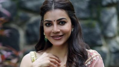 Kajal Aggarwal Shines in Ethereal Saree Ahead of Ramayana