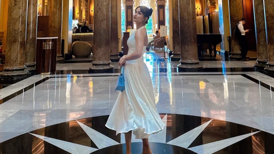 Avneet Kaur Radiates Elegance in Stunning White Halter-Neck Dress 962405