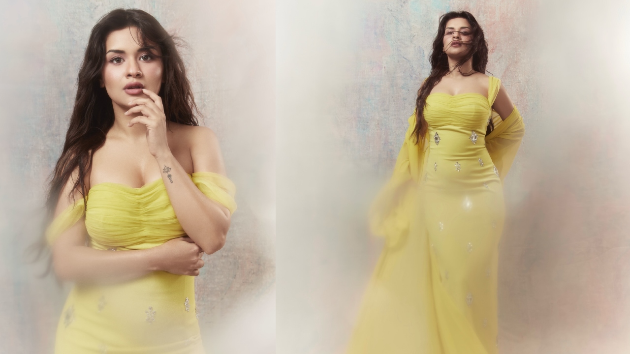 Avneet Kaur Redefines Princess Charm In Yellow Off-shoulder Bodycon Gown 965030