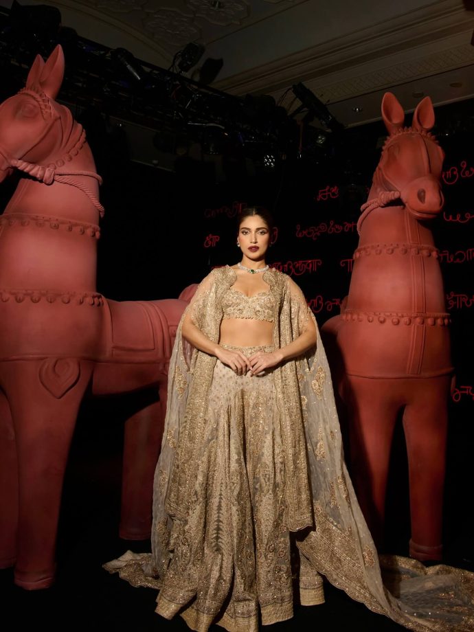 Bhumi Pednekar Stuns in a Royal Gold Co-Ord Lehenga Set 960536