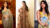 From Katrina Kaif To Deepika Padukone: Bollywood Divas's Obsession With Floral Sequin Designs Tulle Sarees 961107