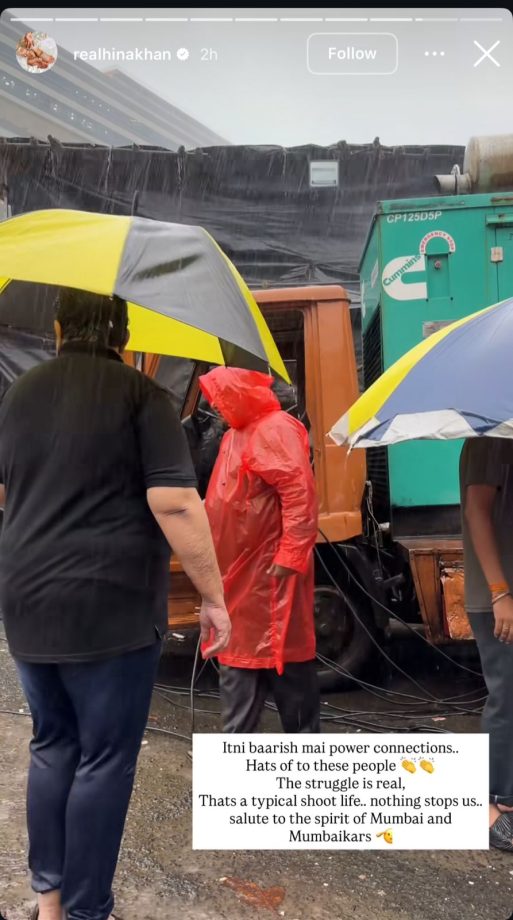 Hina Khan Braves Mumbai Rains, Reaches Shoot Early After 10-Hour Traffic Jam Experience 963786
