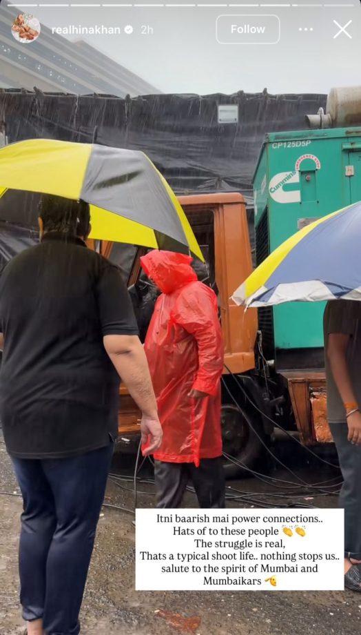Hina Khan Braves Mumbai Rains, Reaches Shoot Early After 10-Hour Traffic Jam Experience 963787