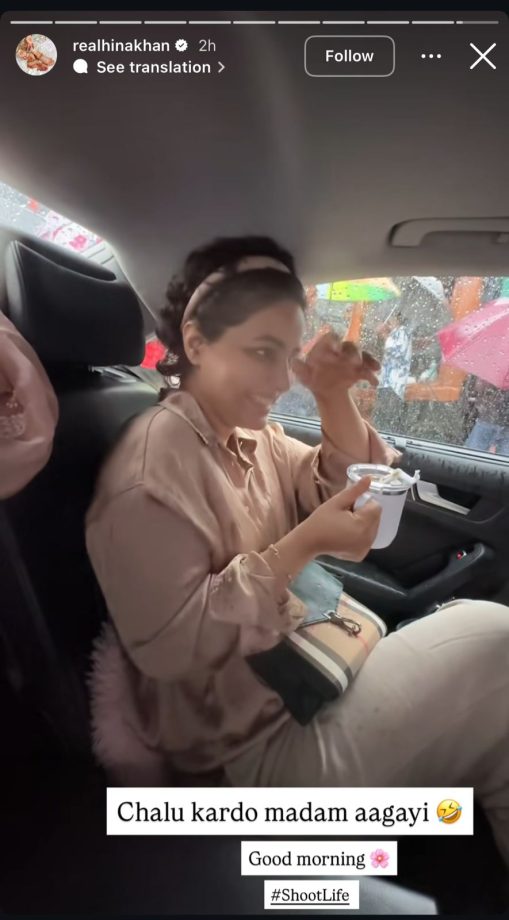 Hina Khan Braves Mumbai Rains, Reaches Shoot Early After 10-Hour Traffic Jam Experience 963788