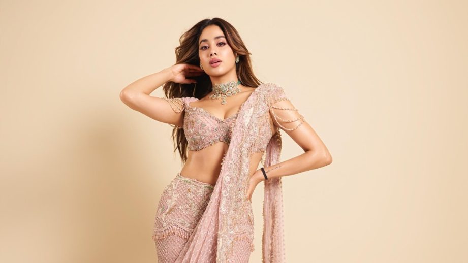 Janhvi Kapoor Radiates Royal Romance in Pastel Embellished Saree 960513