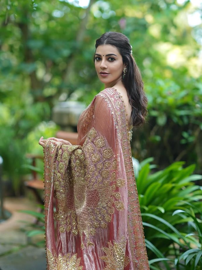 Kajal Aggarwal Shines in Ethereal Saree Ahead of Ramayana 963850