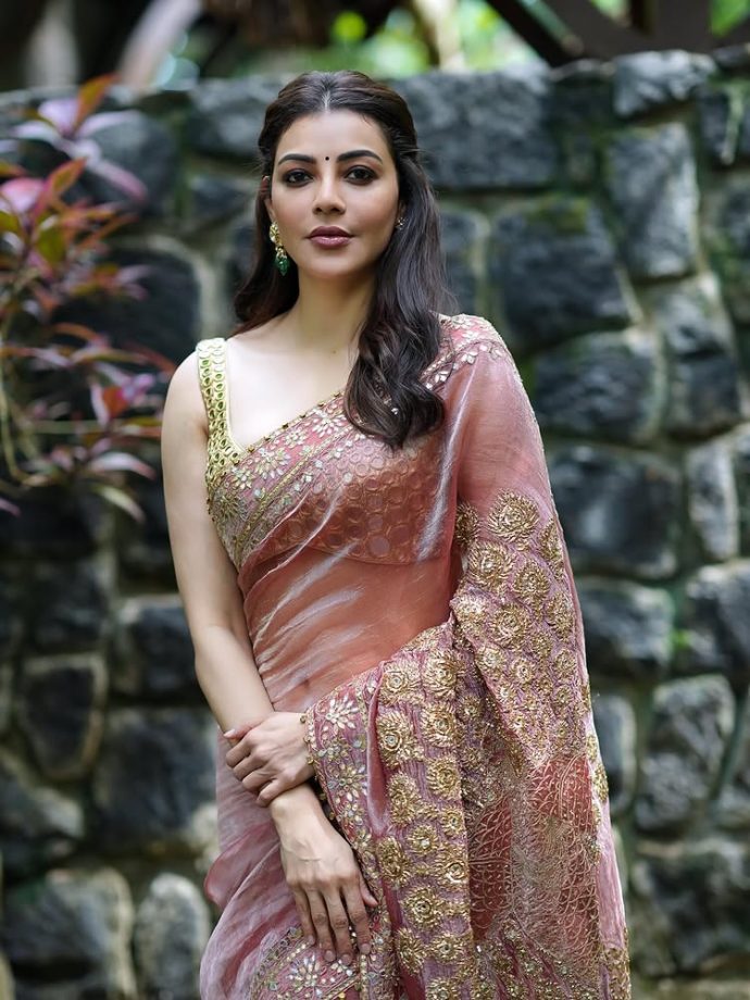 Kajal Aggarwal Shines in Ethereal Saree Ahead of Ramayana 963855