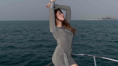 Mahira Sharma Looks Dreamy in Breezy Grey Bodycon
