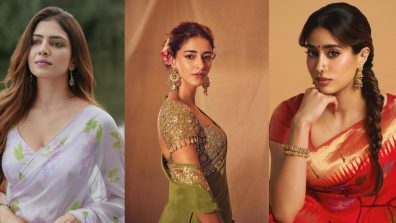 Malavika Mohanan, Janhvi Kapoor & Ananya Panday Dazzle In Sarees, Redefining Traditional Glamour