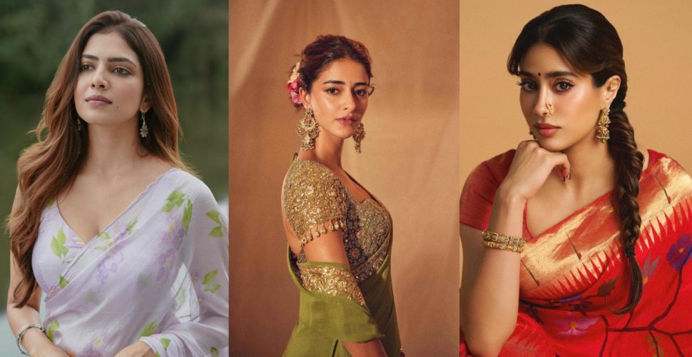 Malavika Mohanan, Janhvi Kapoor & Ananya Panday Dazzle In Sarees, Redefining Traditional Glamour 965521