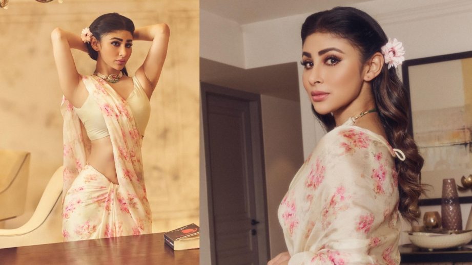 Mouni Roy Stuns in Ivory Saree at Salaakar Event 962056