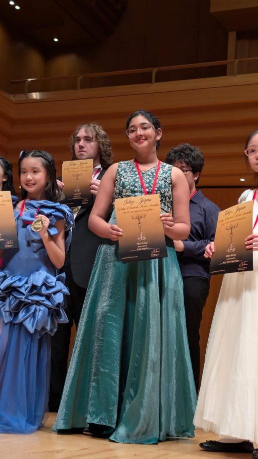 Mumbai's 12-Year-Old Prodigy Vanshi Mudaliar Wins Gold at Prestigious Golden Classical Music Awards in Tokyo 964040