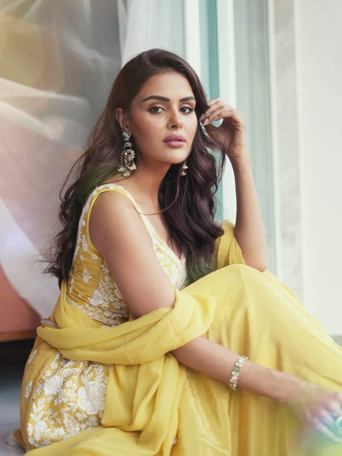 Priyanka Chahar Choudhary Glows in Sunshine Yellow Look 965433