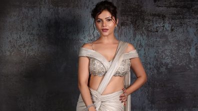 Rubina Dilaik’s Sterling Shine Silver Saree Statement