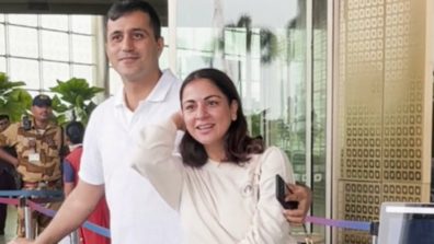 Shraddha Arya Spotted With Husband And Kids At Airport, Requests Privacy For Her Babies