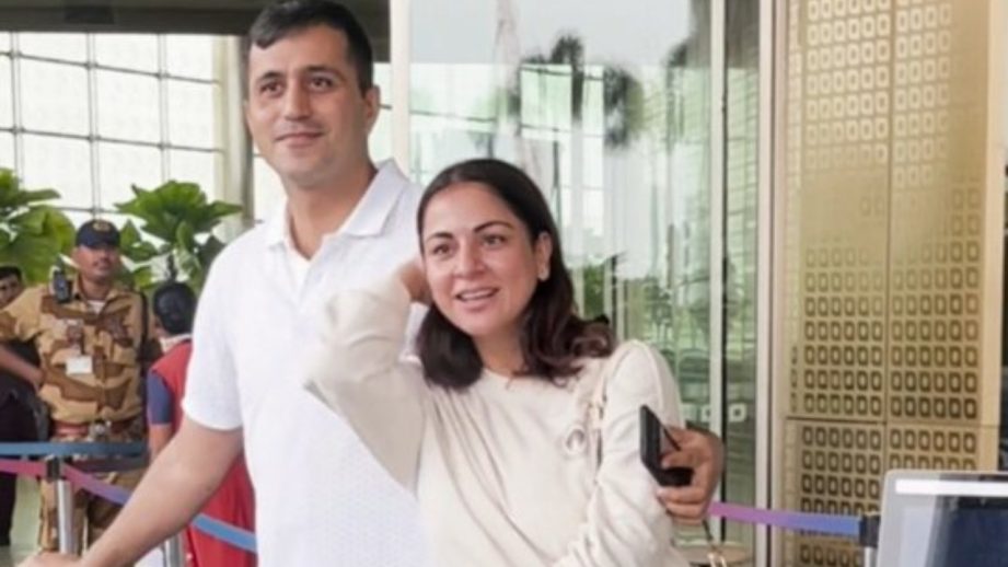 Shraddha Arya Spotted With Husband And Kids At Airport, Requests Privacy For Her Babies 961715