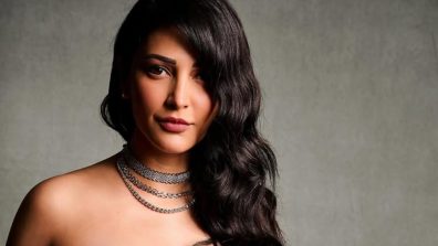 Shruti Haasan Brings Drama in Black with Frill Finish