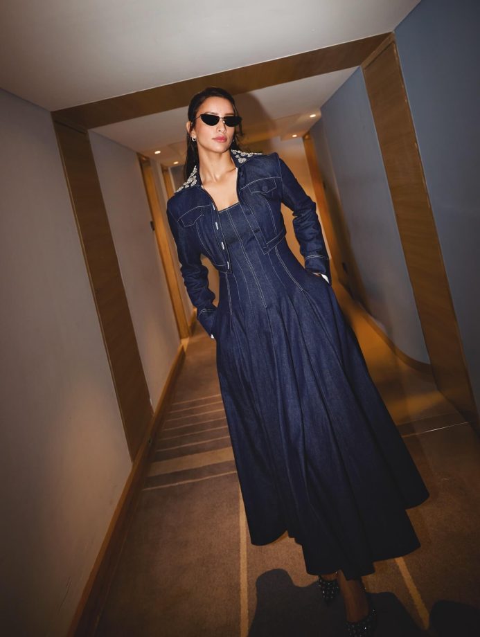 Triptii Dimri Redefines Chic with a Structured Indigo Statement Look 960390
