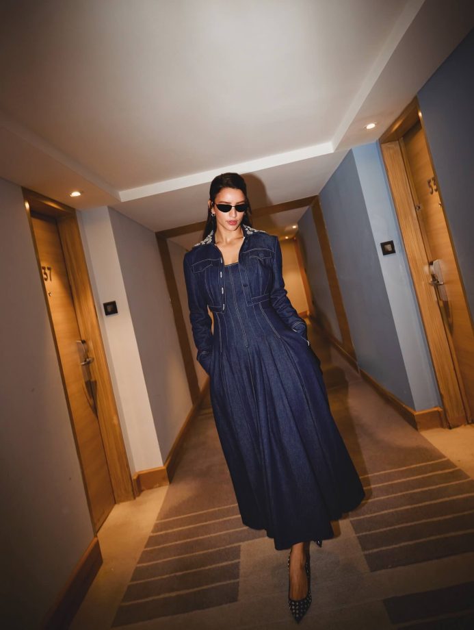 Triptii Dimri Redefines Chic with a Structured Indigo Statement Look 960391