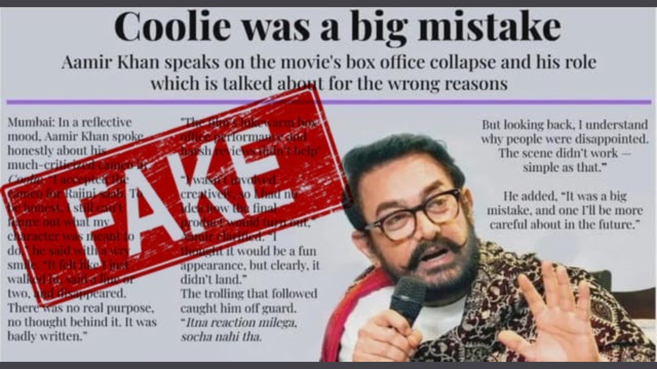 Aamir Khan Shuts Down Fake Reports About His Cameo in Coolie 968097