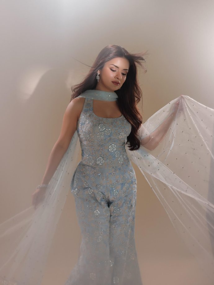 Avneet Kaur Stuns in a Dreamy Blue Ensemble for Love in Vietnam Promotions 966781