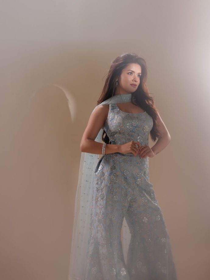 Avneet Kaur Stuns in a Dreamy Blue Ensemble for Love in Vietnam Promotions 966785