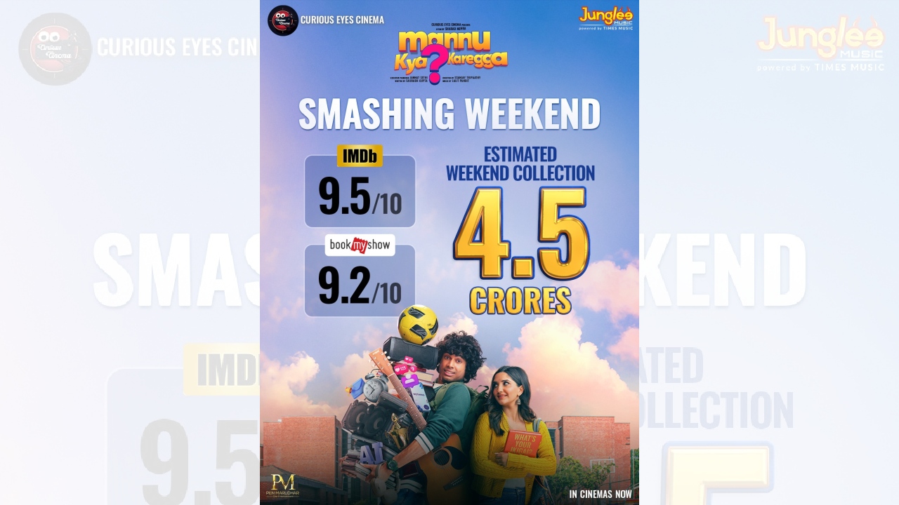 Curious Eyes Cinema scores big! Mannu Kya Karegga clocks ₹4.5 crore weekend with the audiences hailing Vyom and Saachi’s chemistry 968107