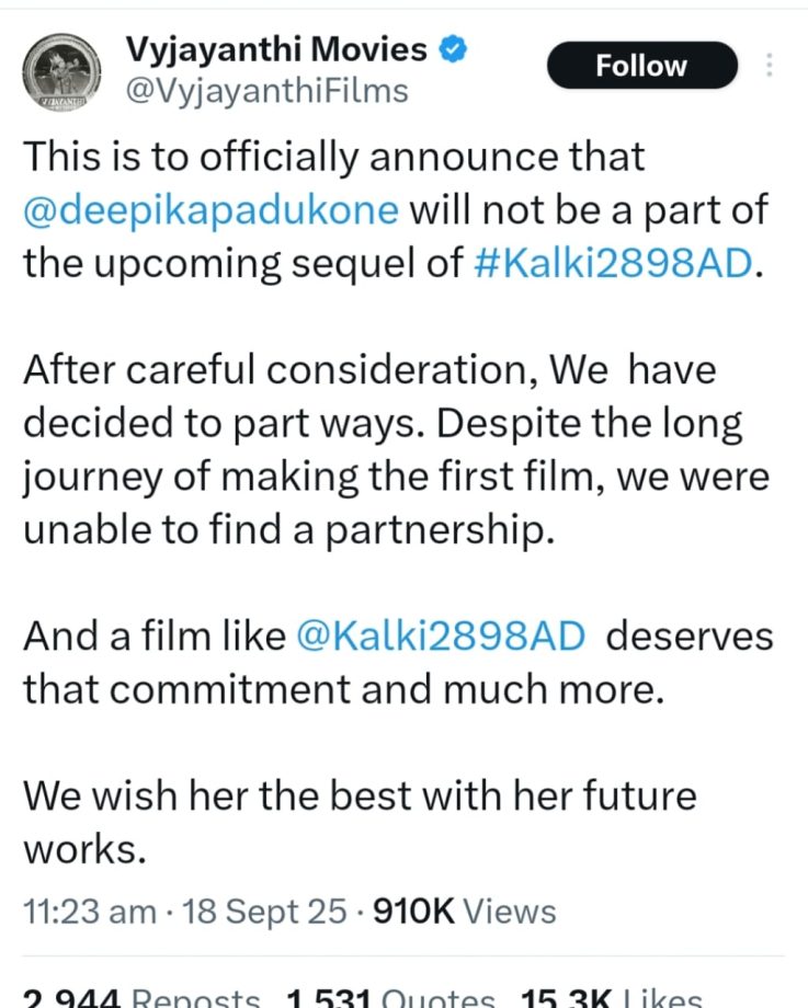 Deepika Padukone’s Exit From Spirit And Kalki: Is Bollywood Facing A Collaboration Crisis? 968777
