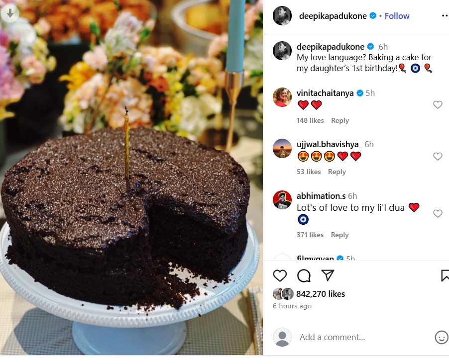 Deepika Padukone’s Love Language: Bakes a cake for daughter Dua’s 1st birthday 967467