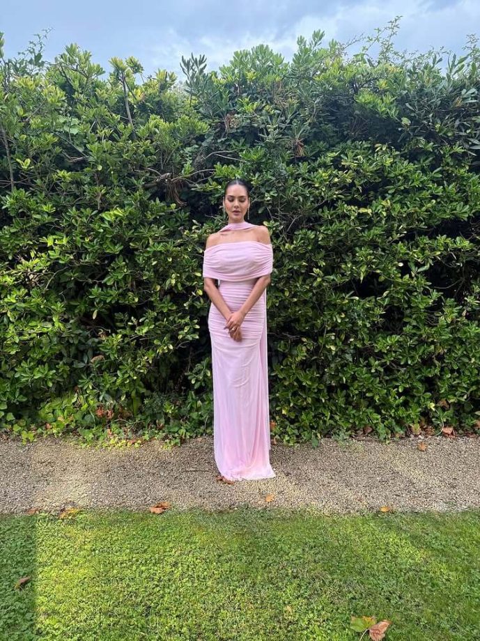 Esha Gupta Paints Spain Pink in a €795,00 Victoria Gown 969359