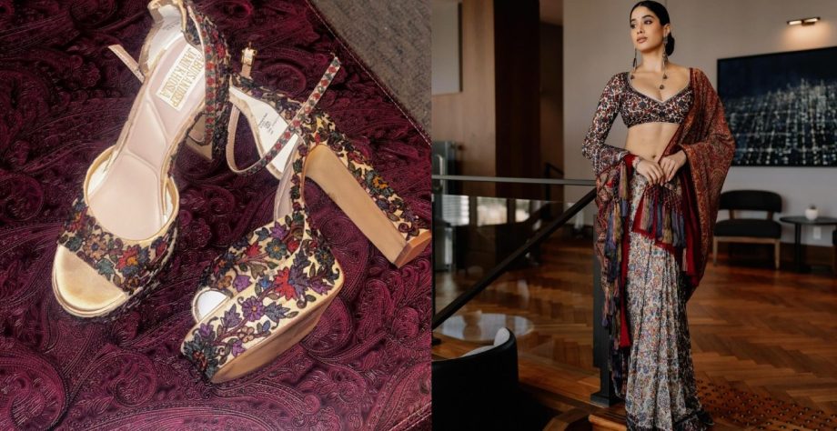 Janhvi Kapoor Stuns in Jamavar-Inspired Resham Sari by Abu Jani Sandeep Khosla 967425