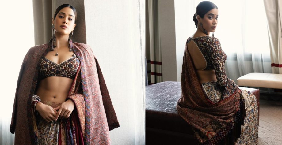 Janhvi Kapoor Stuns in Jamavar-Inspired Resham Sari by Abu Jani Sandeep Khosla 967426