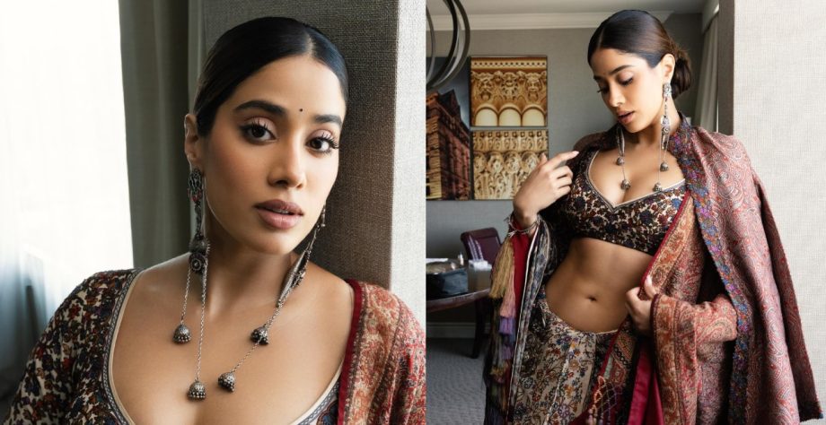 Janhvi Kapoor Stuns in Jamavar-Inspired Resham Sari by Abu Jani Sandeep Khosla 967428