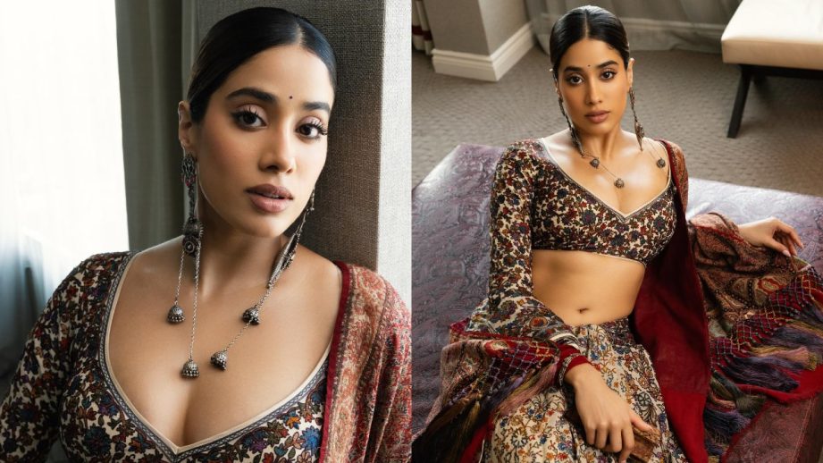 Janhvi Kapoor Stuns in Jamavar-Inspired Resham Sari by Abu Jani Sandeep Khosla 967423