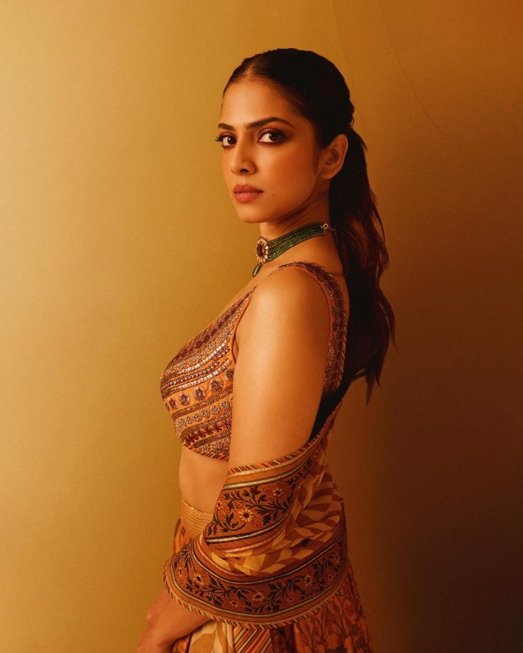 Malavika Mohanan Elevates Ethnic Fashion in a Sultry Orange Lehenga 970244