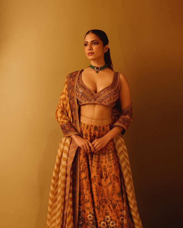 Malavika Mohanan Elevates Ethnic Fashion in a Sultry Orange Lehenga 970246