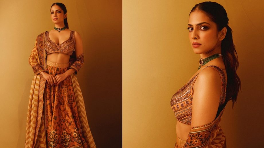Malavika Mohanan Elevates Ethnic Fashion in a Sultry Orange Lehenga 970247