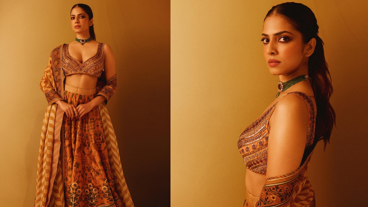 Malavika Mohanan Elevates Ethnic Fashion in a Sultry Orange Lehenga 970247