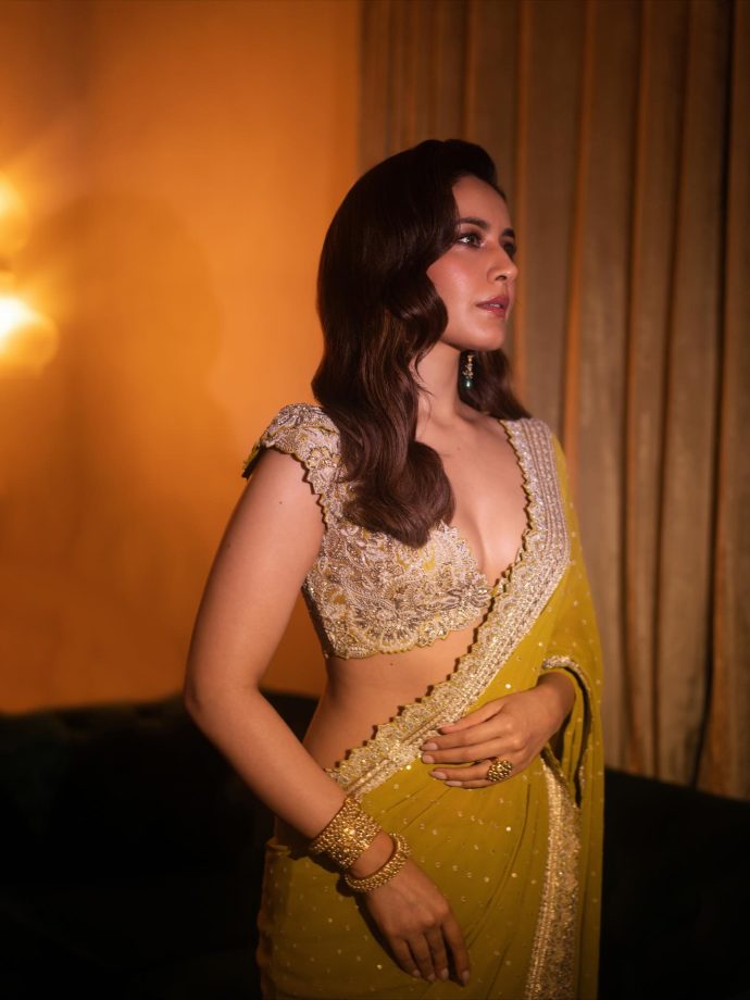 Raashii Khanna Gives a Bold Spin to Saree Draping with Sensuous Blouse 969608