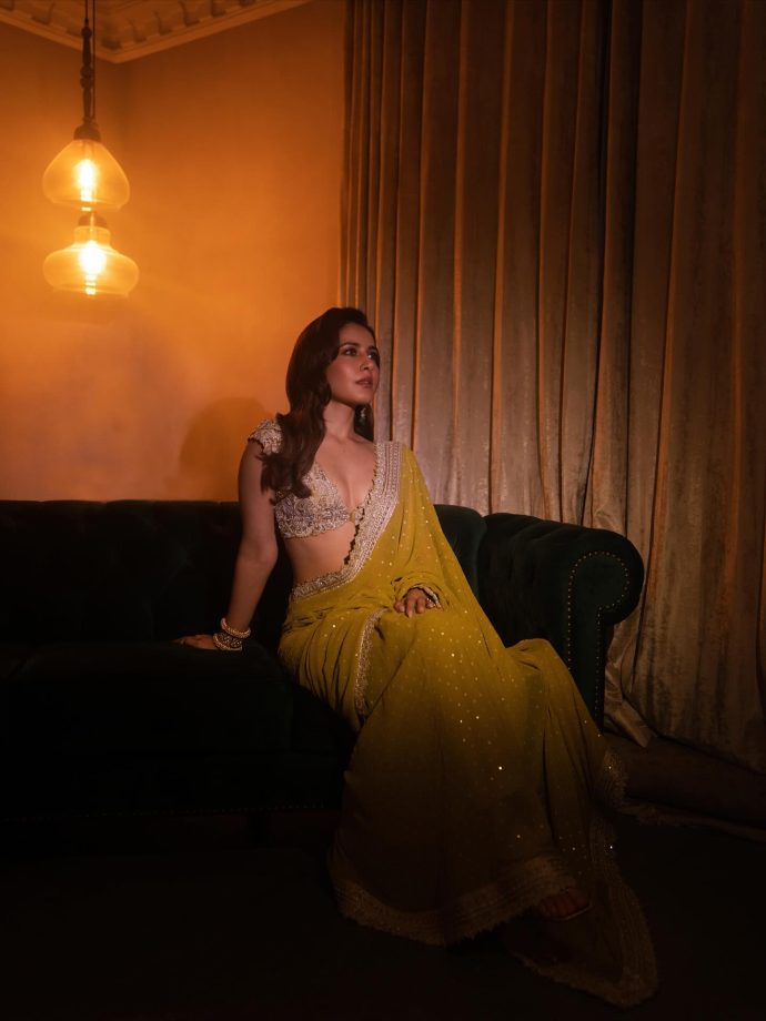 Raashii Khanna Gives a Bold Spin to Saree Draping with Sensuous Blouse 969604