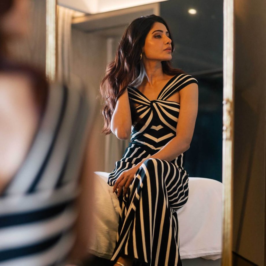 Samantha Ruth Prabhu's Stunning Vision in Stripes 968009