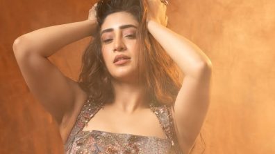 Shivangi Joshi Dazzles in Elegant Grey Satin Ensemble; See Photos