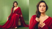 Shraddha Kapoor's Crimson Crepe Cocktail Saree Makes its Festive Favourite 970475