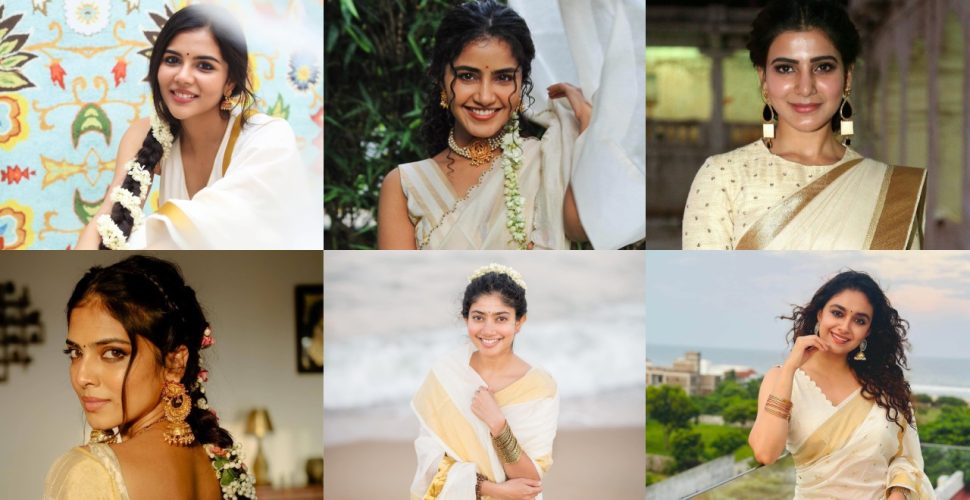 South Indian Stars in Kasavu Sarees for Onam 2025 965836